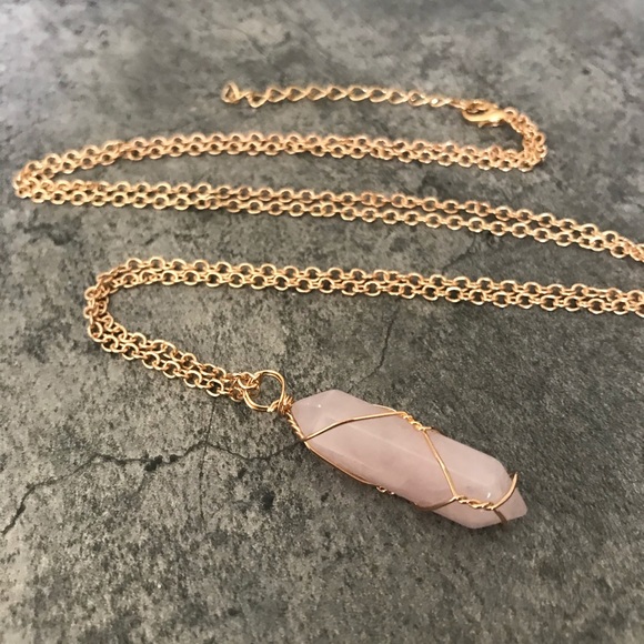 ❤️SALE❤️ Rose Quartz Long Necklace - Picture 8 of 8